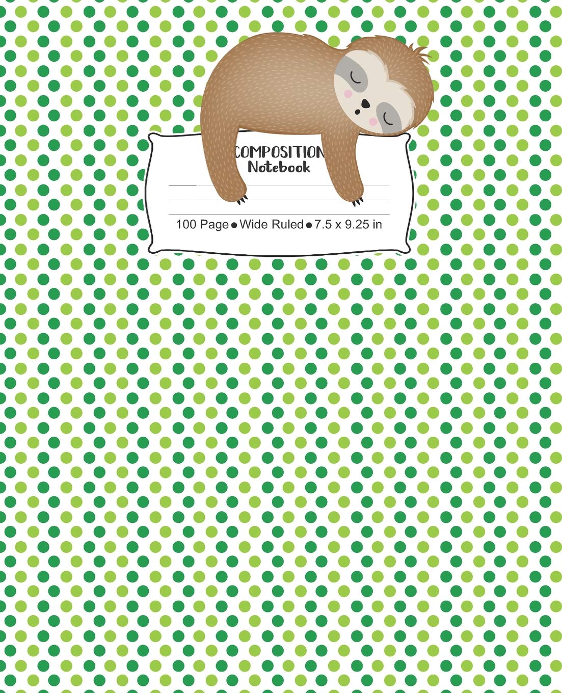 Product Image: Composition Notebook: Sloth Themed Wide Ruled Writing Book
