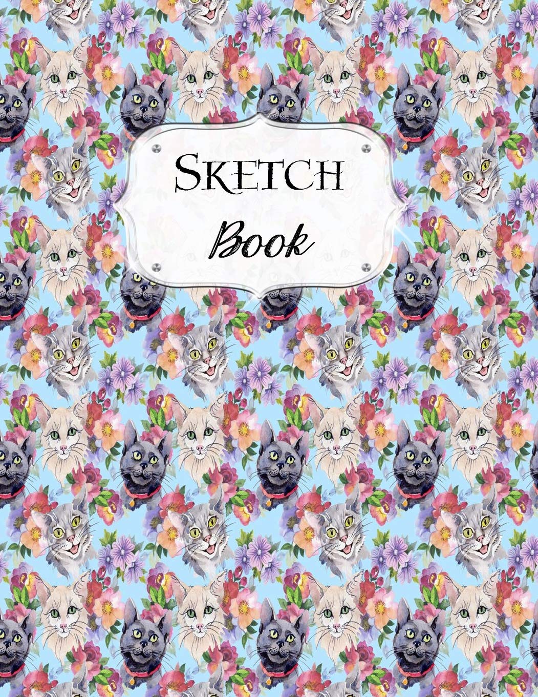 Sketch Book: Cat | Sketchbook | Scetchpad for Drawing or Doodling | Notebook Pad for Creative Artists | #10 Floral Flowers Butterfly Hobbies & Crafts