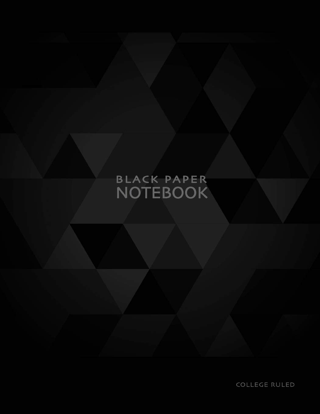 Black Paper Notebook College Ruled: 8.5 x 11 To be used with Gel Pens 100 Lined Writing Pages Lifestyle