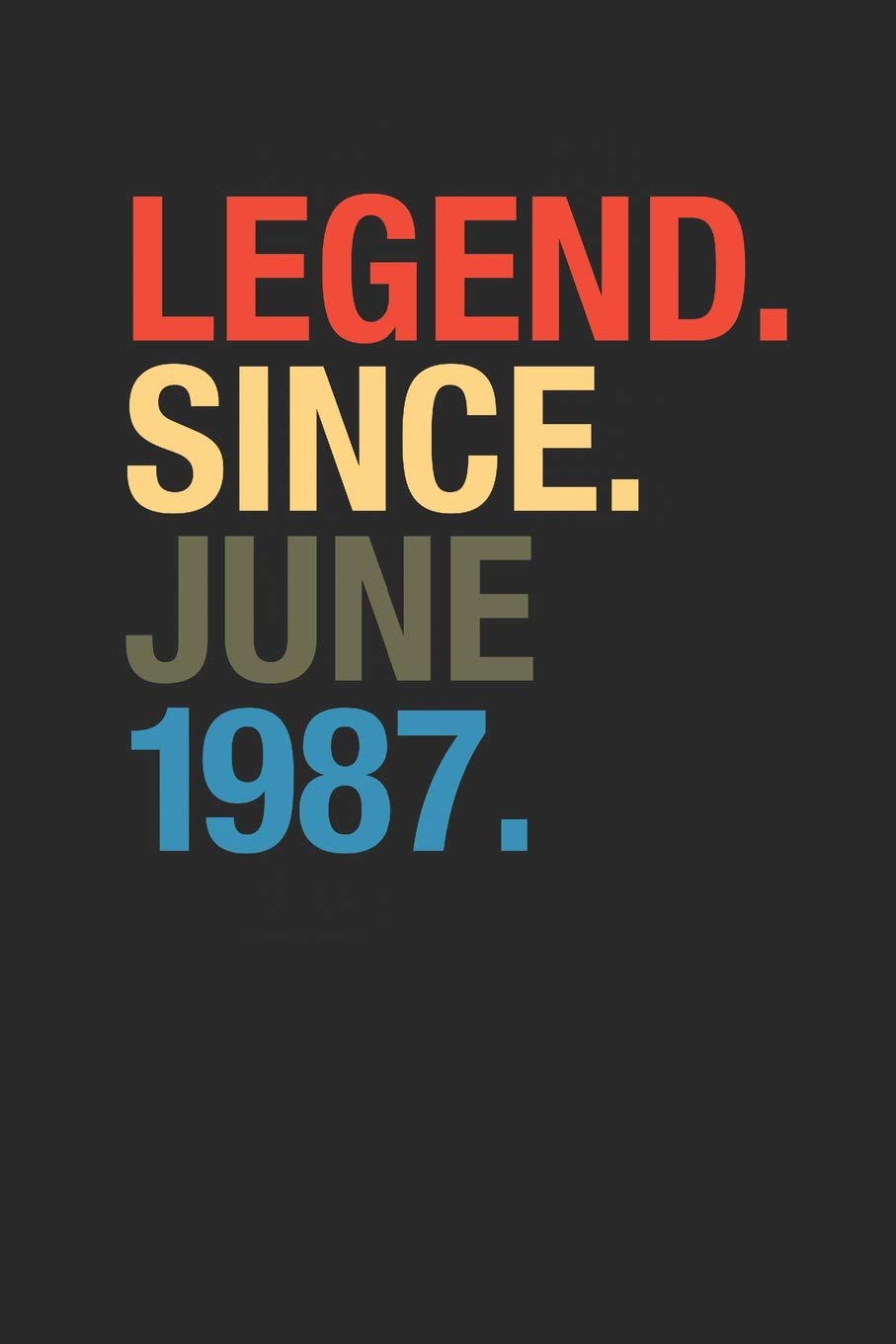 Legend Since June 1987: Graph Paper Journal (6" X 9" - 120 Pages/ 5 Squares per inch) for Birthday Gift Idea Essays & Short Stories