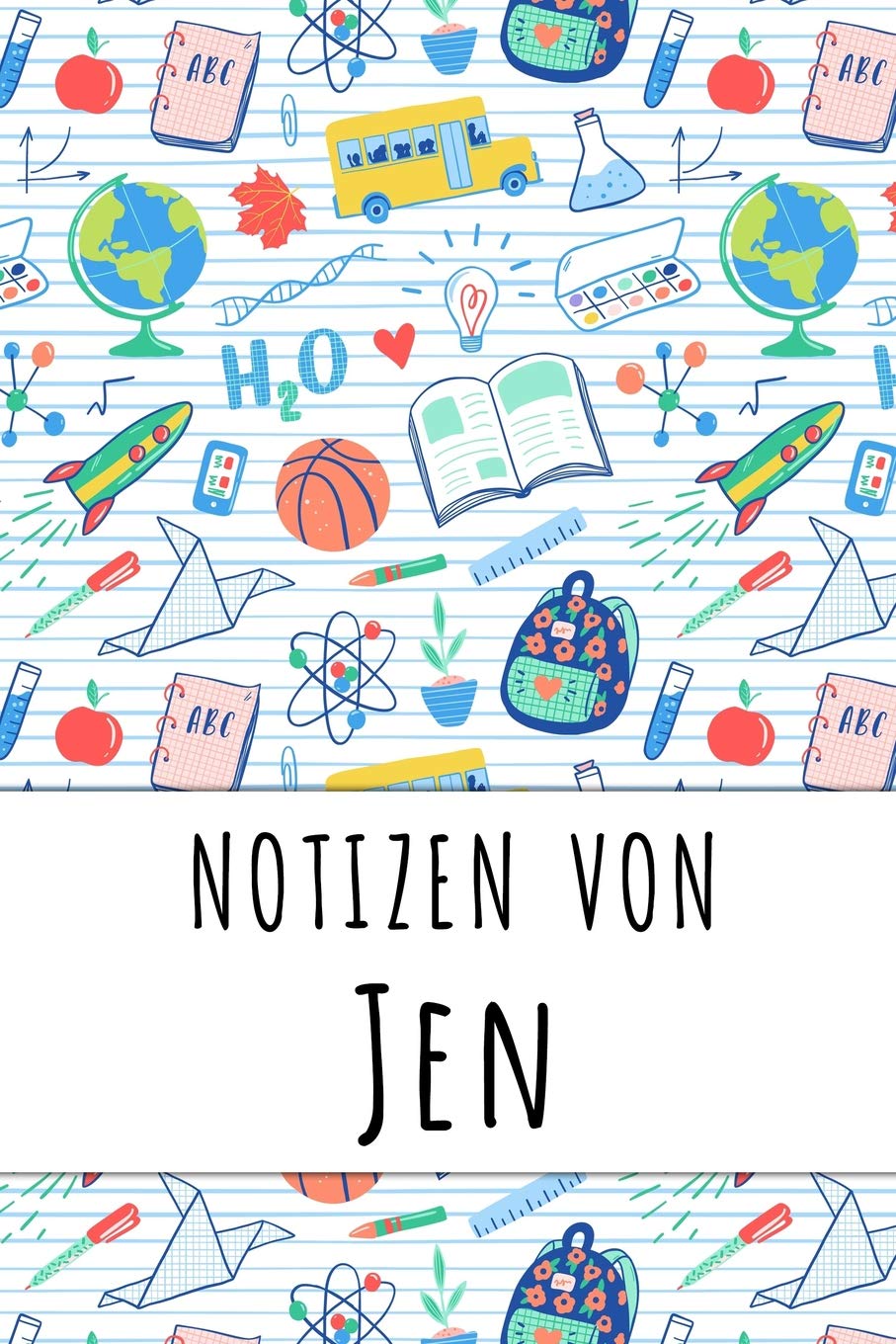 Notizen von Jen: Liniertes Notizbuch für deinen personalisierten Vornamen Books
