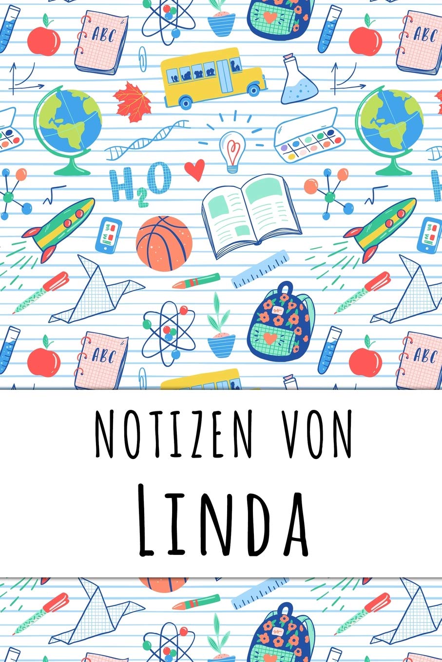 Notizen von Linda: Liniertes Notizbuch für deinen personalisierten Vornamen Books