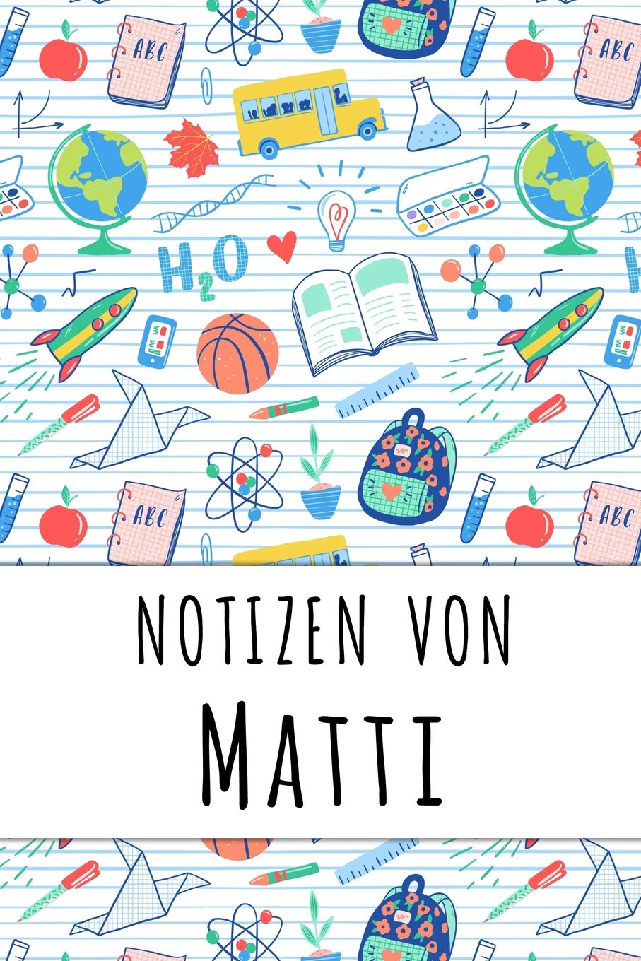 Notizen von Matti: Liniertes Notizbuch für deinen personalisierten Vornamen Books