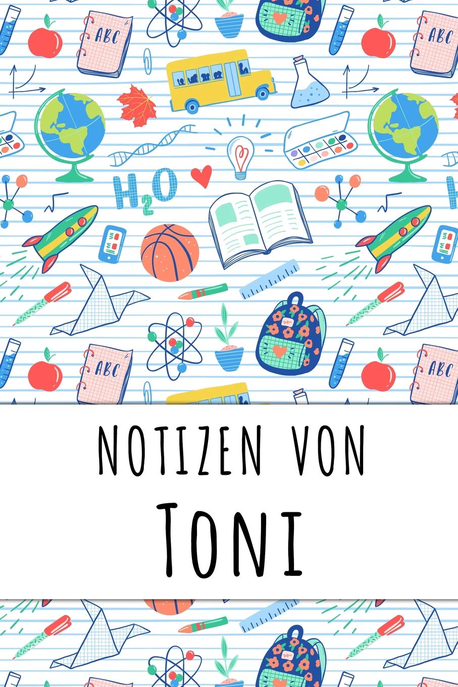 Notizen von Toni: Liniertes Notizbuch für deinen personalisierten Vornamen Books