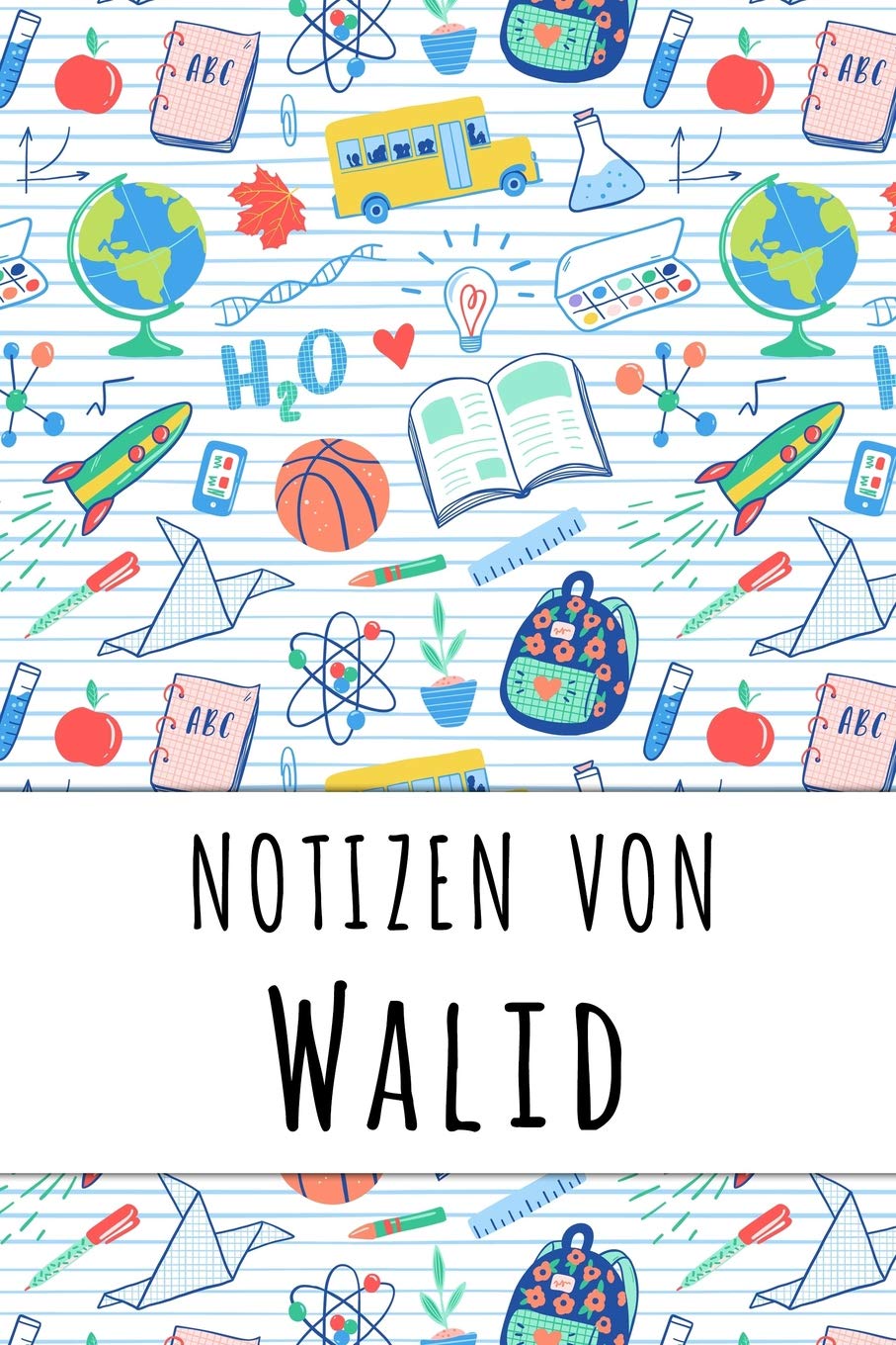 Notizen von Walid: Liniertes Notizbuch für deinen personalisierten Vornamen Books
