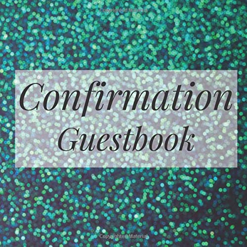 Confirmation Guestbook: Teal Mermaid Green Glitter Bling - Holy Christian Baptism Celebration Party Guest Signing Sign In Reception Visitor Book, Girl ... Wishes, Photo Milestones Keepsake Ceremony Religion & Esotericism