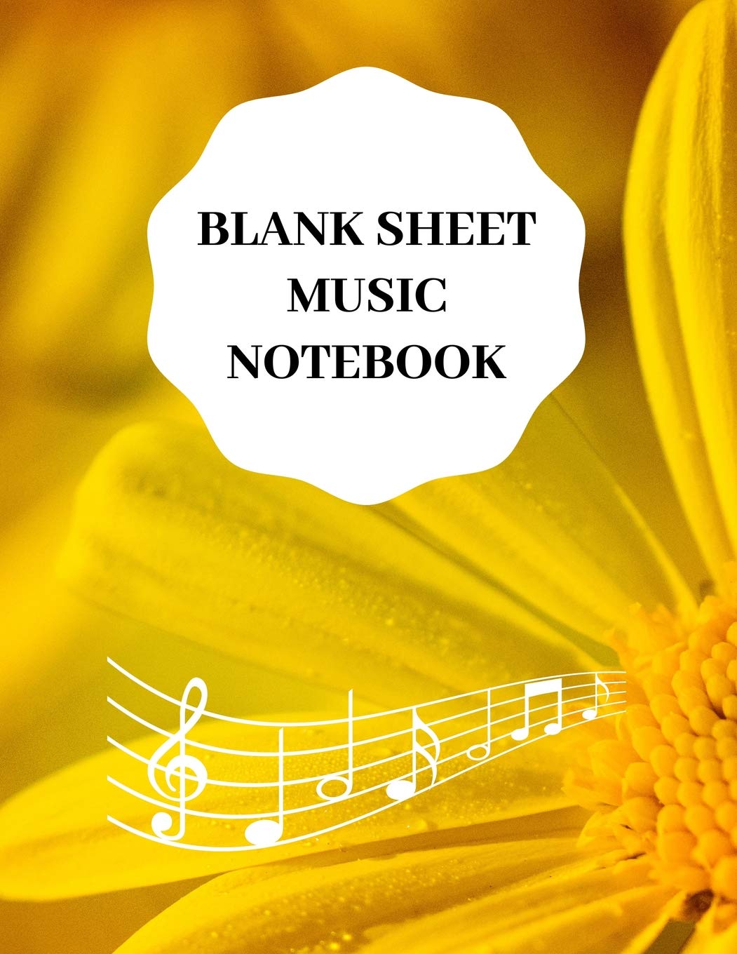 Blank Sheet Music Notebook: Music Manuscript Staff Paper for Musicians, Black Cover, Musicians Notebook For Composing For Musicians 8.5 x 11,100 Pages Arts & Music