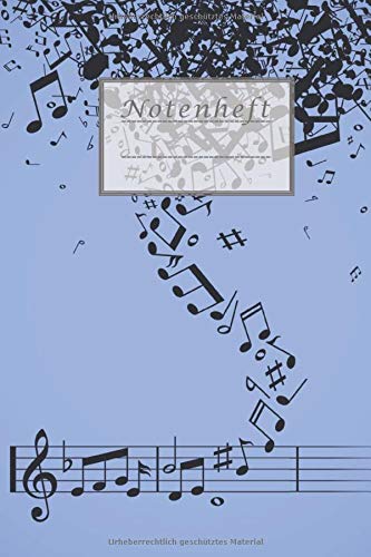 Notenheft: Notenheft für Lehrer Musiker und Komponisten/ 80 Seiten /Blanko Notenpapier Manuskript /Piano /Gitarre/ Violine/ Keyboard / 6x9 Forma DIN A5/Soft Cover Sheet Music