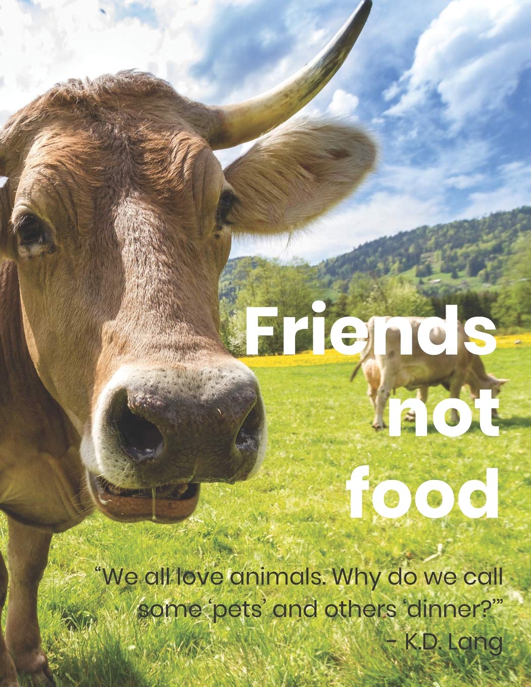 Friends not food: Composition notebook for vegans. College ruled line paper. Mathematics