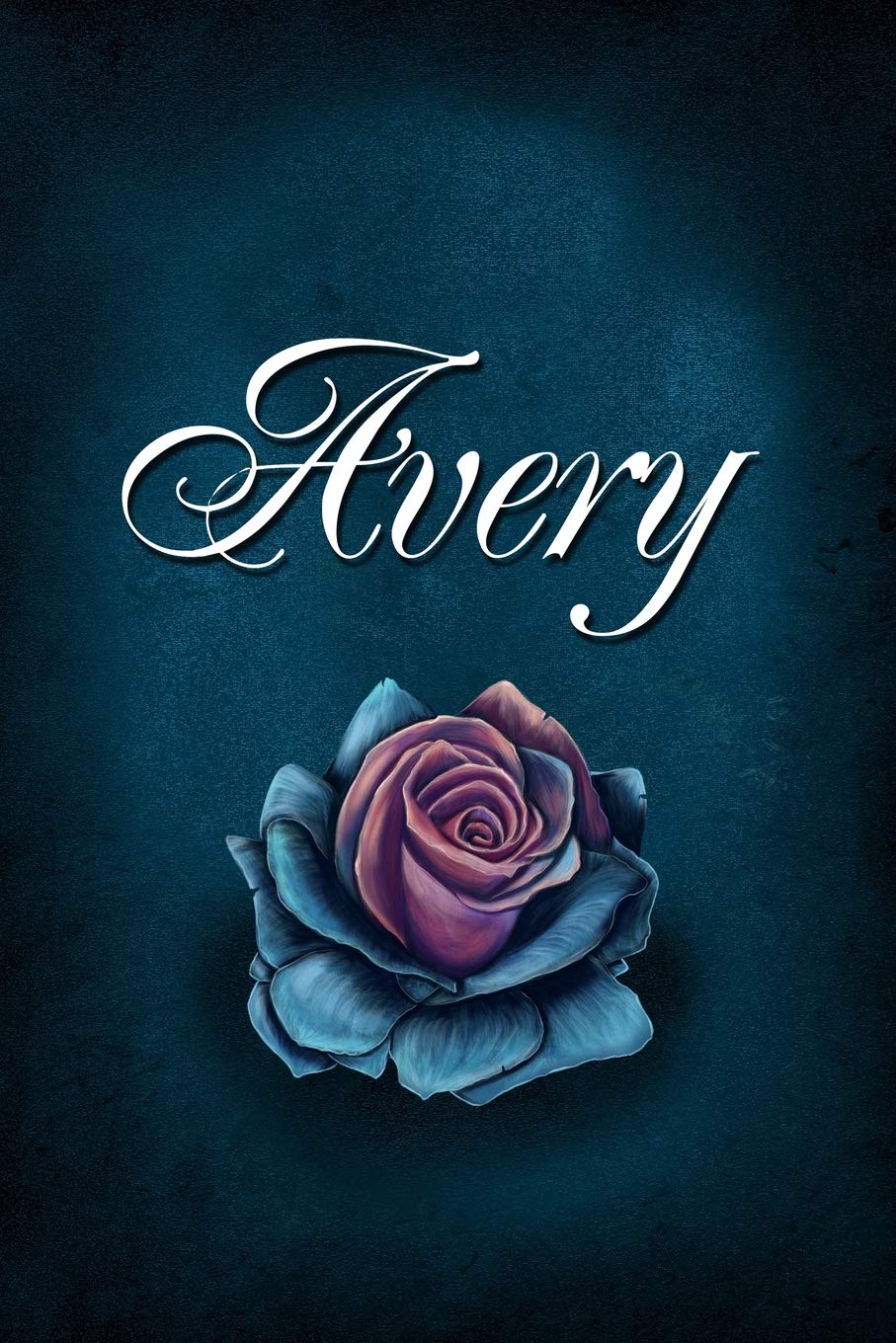 Avery: Personalized Name Journal, Lined Notebook with Beautiful Rose Illustration on Blue Cover Garden & Plants
