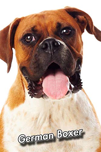 German Boxer: Composition Book 150 pages 6 x 9 in. | Wide Ruled | Writing Notebook | Lined Paper | Soft Cover | Plain Journal Pets