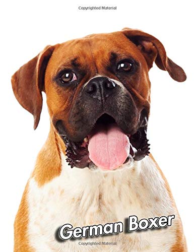 German Boxer: Composition Book 150 pages 8.5 x 11 in. | Wide Ruled | Writing Notebook | Lined Paper | Soft Cover | Plain Journal Pets