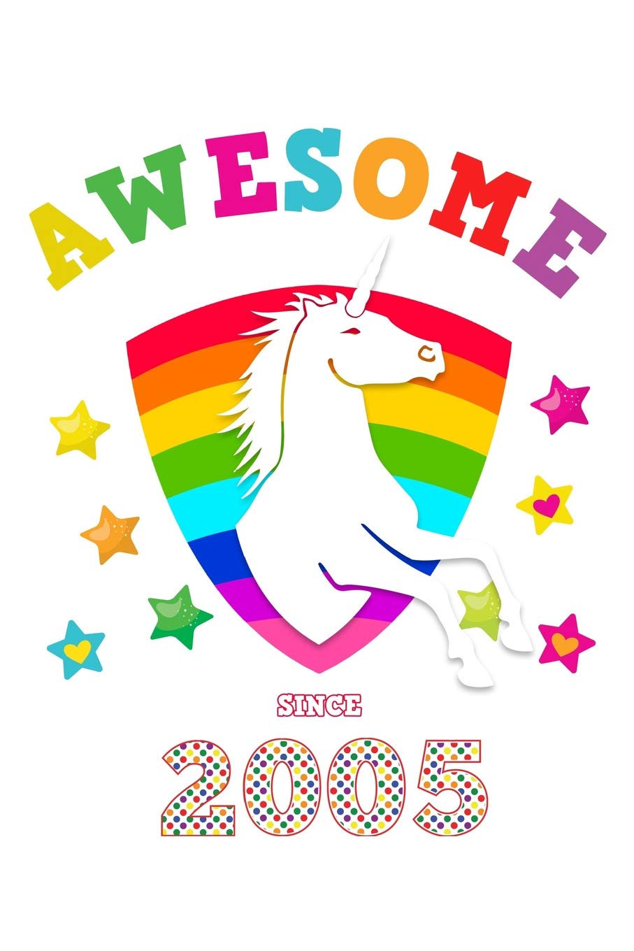 Awesome Since 2005: Unicorn Draw & Write | Blank Half Drawing Sketch Book & Wide Ruled Lined Paper | Magical White Cover for Young Girls Born this ... Learn to Draw with a Writing Pad & Sketchbook Books