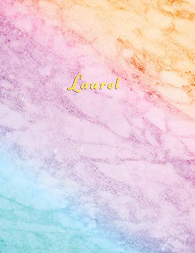 Laurel: Personalized college ruled composition book journal for girls | Standard lined size Exercise notebook Education & Training