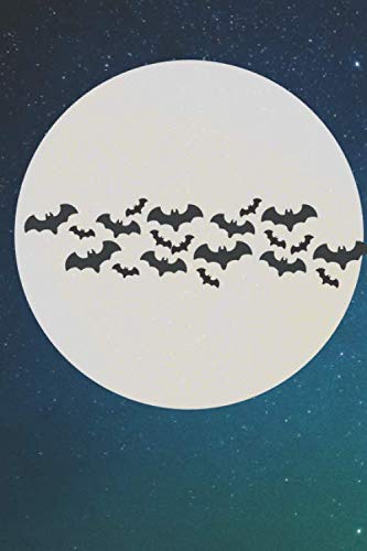 Bats and the Moon: A 6x9 Lined Journal Notenook Mathematics