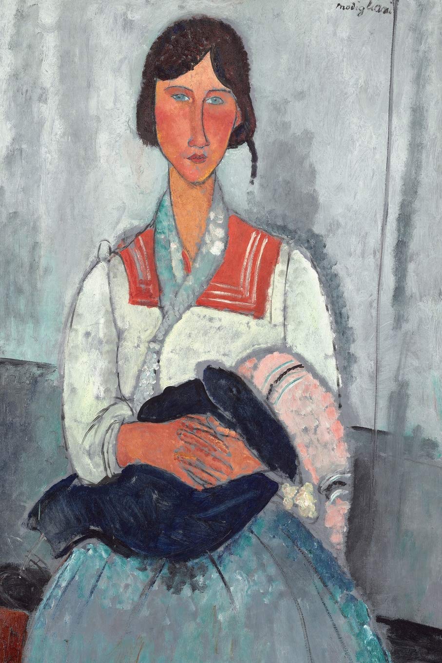 Art Journal: Amedeo Modigliani - Gypsy Woman with Baby - Art Cover College Ruled Notebook | 110 Pages Film, Art & Culture