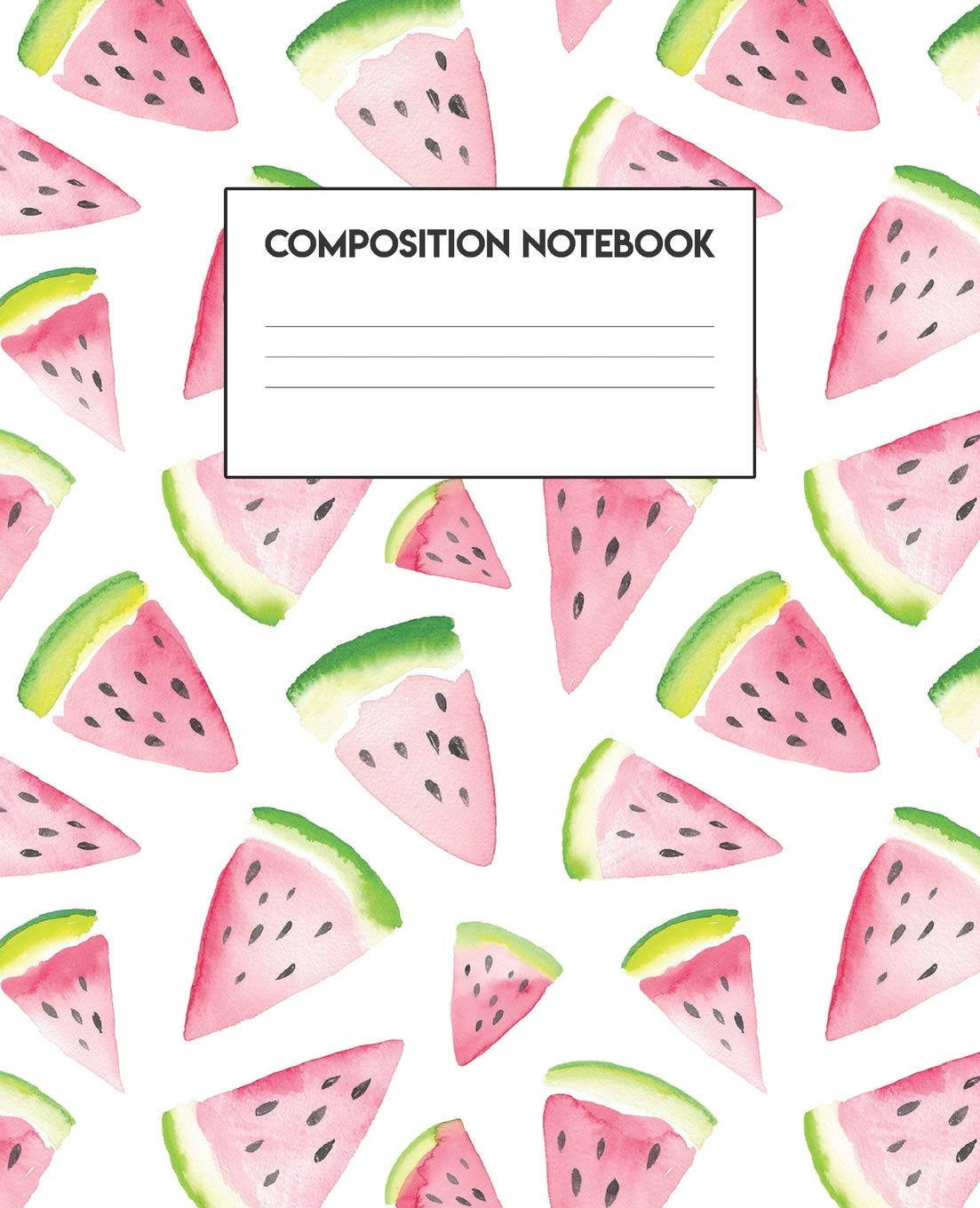 Composition Notebook: Watermelon Design (Fruity Series, 100 Pages, College-Ruled, 7.5" x 9.25") Learning & Reference