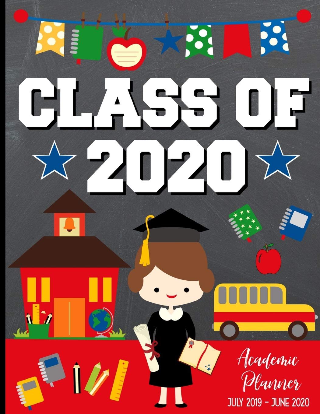 Class of 2020: Back To School or Graduation Gift Ideas for Class of 2020 Graduating High School Senior Students : Academic Planner & Organizer | July ... - Brunette Brown Haired Girl Graduate Edition Business, Finance & Career