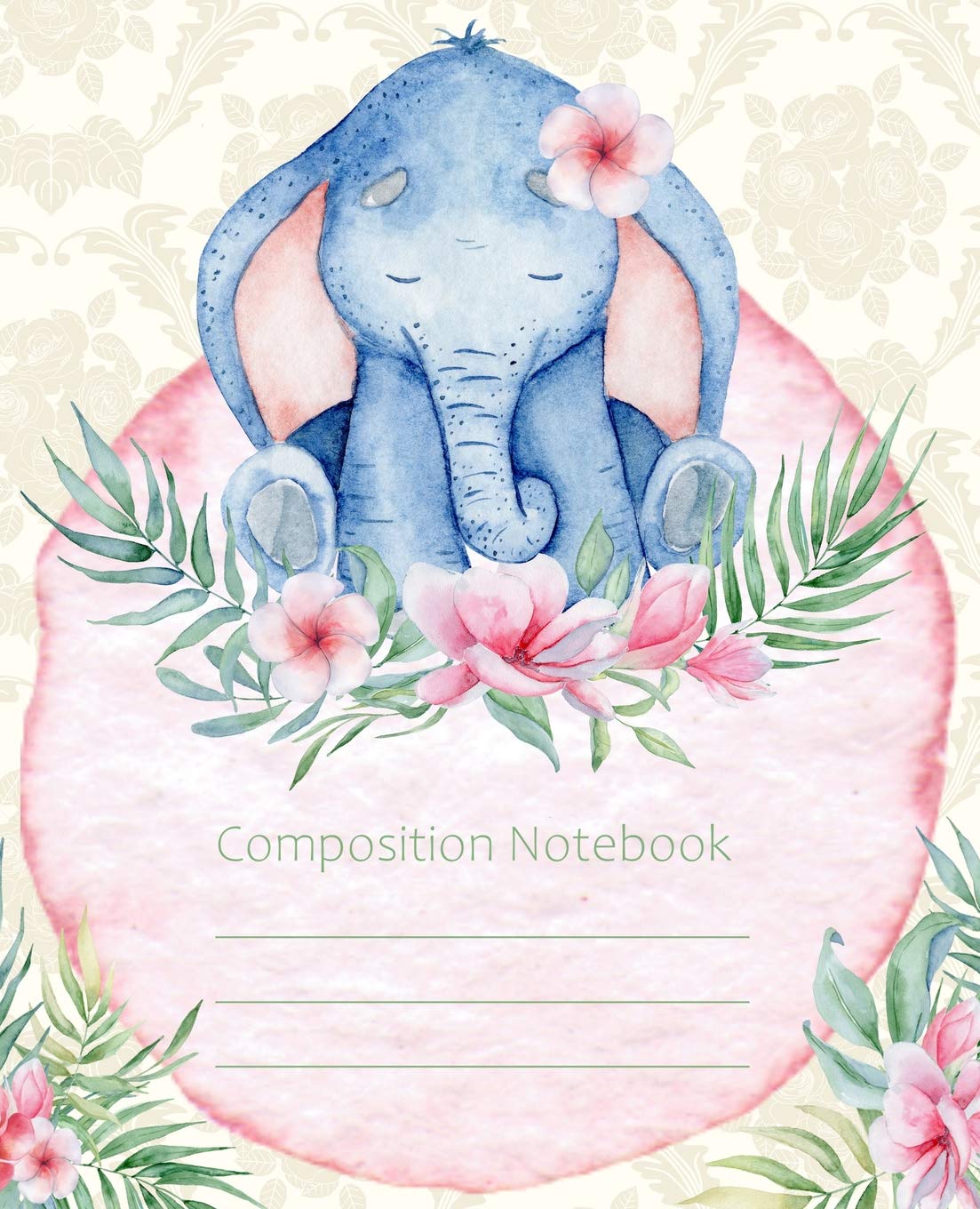 Composition Notebook: Elephant Fashion Line Paper Legal Ruled Notebook Writing Book For Elementary Grammer Home School Kids Media & Communication