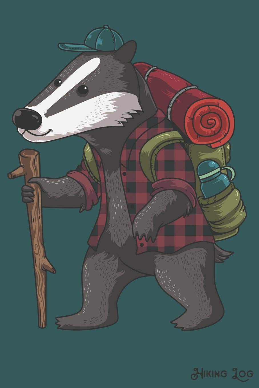 Hiking Log: Badger 100 Page Hiking Logbook Hiking & Cycling