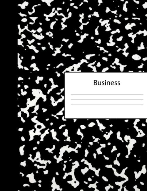 Business: Blank Draw & Write Composition Book | Half Drawing Sketch Book & Wide Ruled Lined Paper | Black & White Marble Cover | Workbook Notepad for ... & College Students | Writing Pad & Sketchbook Learning & Reference