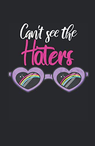 Can't see the haters: Notebook with slogan, lines and page numbers For notes, sketches, drawings, as a calendar, diary or gift Manga