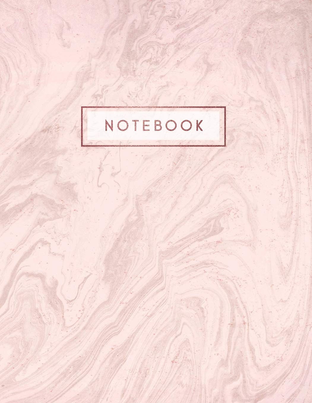 Notebook: Pink Marble Design - Take Notes or Use as a Journal or Diary - For High School or University Students - Large 8.5"x11" Size with 100 College Ruled Lined Pages Learning & Reference