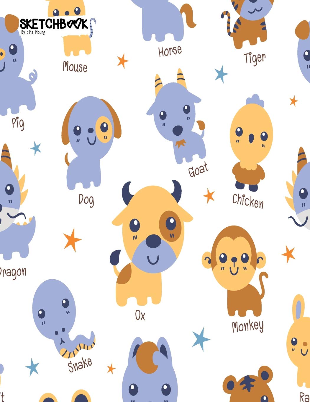 Sketchbook: Cute animals Sketchbook for Boys : 110 Pages of 8.5"x 11" Blank Paper for Drawing, Doodling or Sketching (Sketchbooks For Kids) Parents & Children