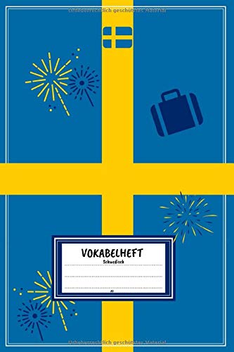 Vokabelheft A5 - Schwedisch: Vokabeln lernen mit System - 2 Spalten inkl. Kontrollkästchen | 100 Seiten | Motiv: Schweden book
