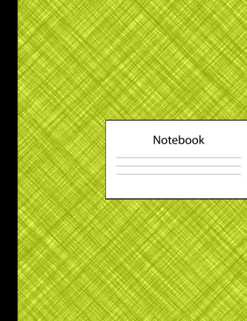 Notebook: 300 Pages Wide Ruled Lined Page Crosshatch Yellow Cover Writing Pad & Practice Journal | For Assignments, Take Class Notes, Homework, Study ... & University | 150 Sheet Notepad Journal Learning & Reference