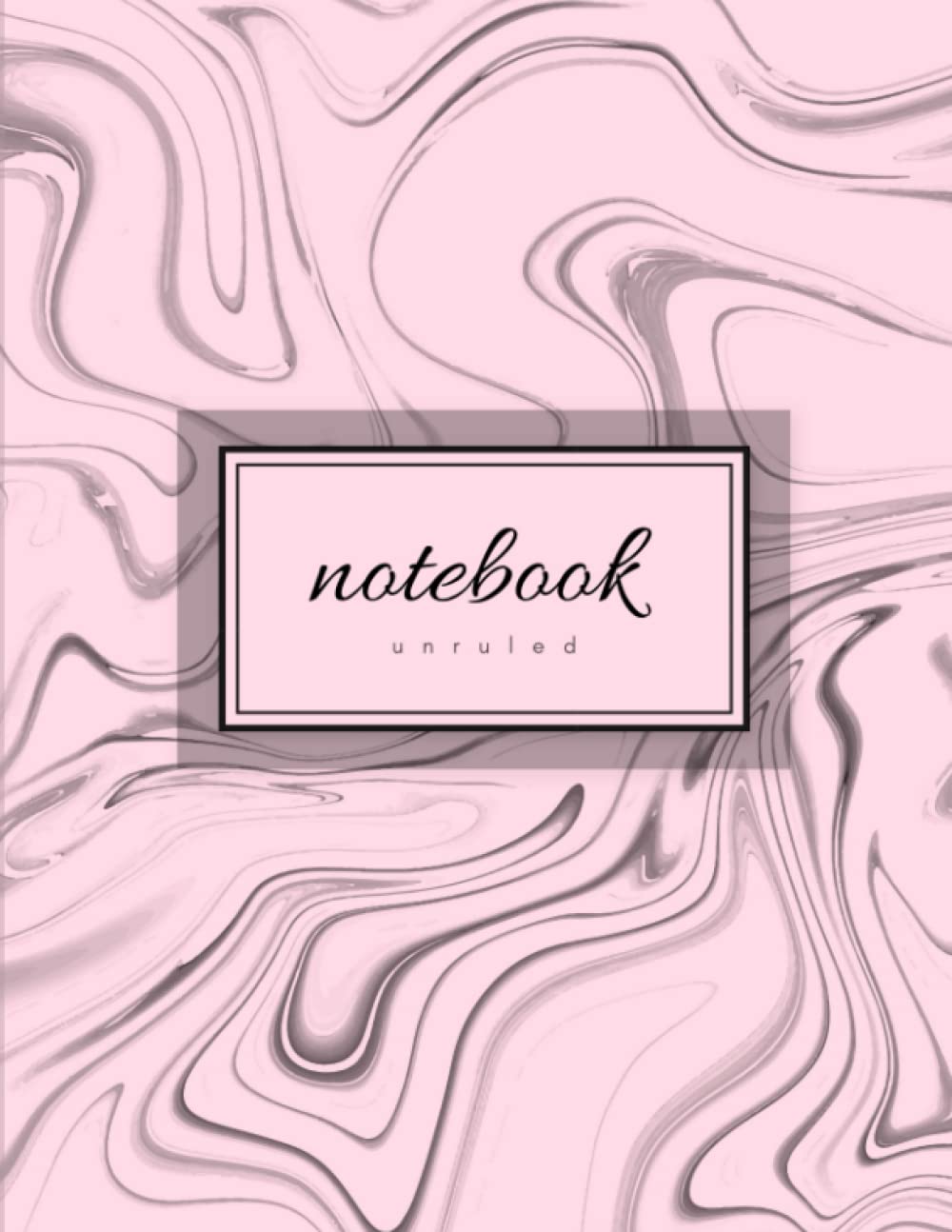 Unruled Notebook: Pink Marble Soft Cover | Large (8.5 x 11 inches) Letter Size | 100 Unlined Pages | Unlined Glamour Notes Architecture