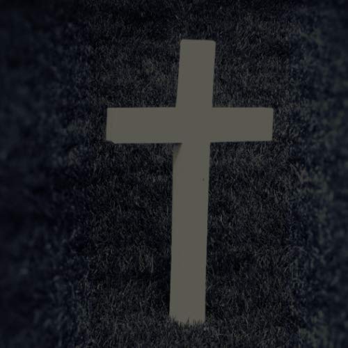 Kondolenzbuch: Trauerbuch * Trauergästebuch zur Beerdigung * Schwarz* S mit 110 Seiten* edle Optik quadratisches Format 21 x 21 cm Kreuz Death & Mourning