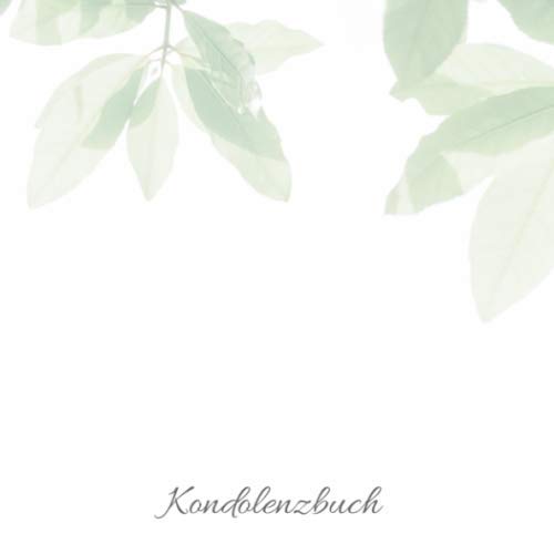 Kondolenzbuch: Trauerbuch * Trauergästebuch zur Beerdigung * weiss * S mit 110 Seiten* edle Optik quadratisches Format 21 x 21 cm (8,25" x 8,25") Blätter Death & Mourning