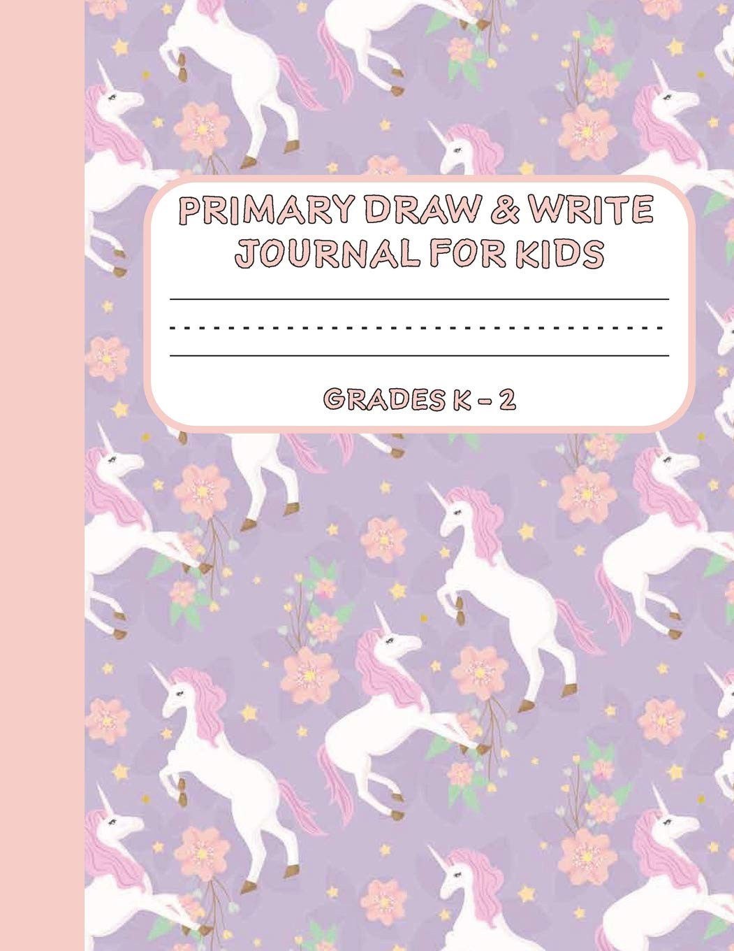 Primary Draw & Write Journal for Kids Grades K-2: Cute Unicorn Notebook - Storybook - Diary for girls, 8.5 x 11 110 pages Education & Training