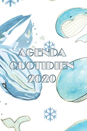 AGENDA QUOTIDIEN 2020: Journal de Gratitude - 2 jours par page - Illustration : baleines Memories