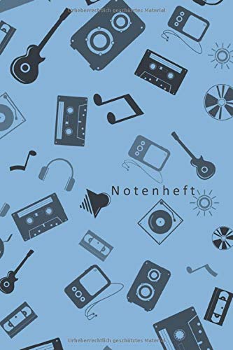 Notenheft: Notenheft zum Selberschreiben/9 Systeme pro Seite/ Notizbuch für Lehrer Musiker und Komponisten/ 80 Seiten /Blanko Notenpapier Manuskript ... Violine/ Keyboard / DIN A5/Soft Cover Sheet Music