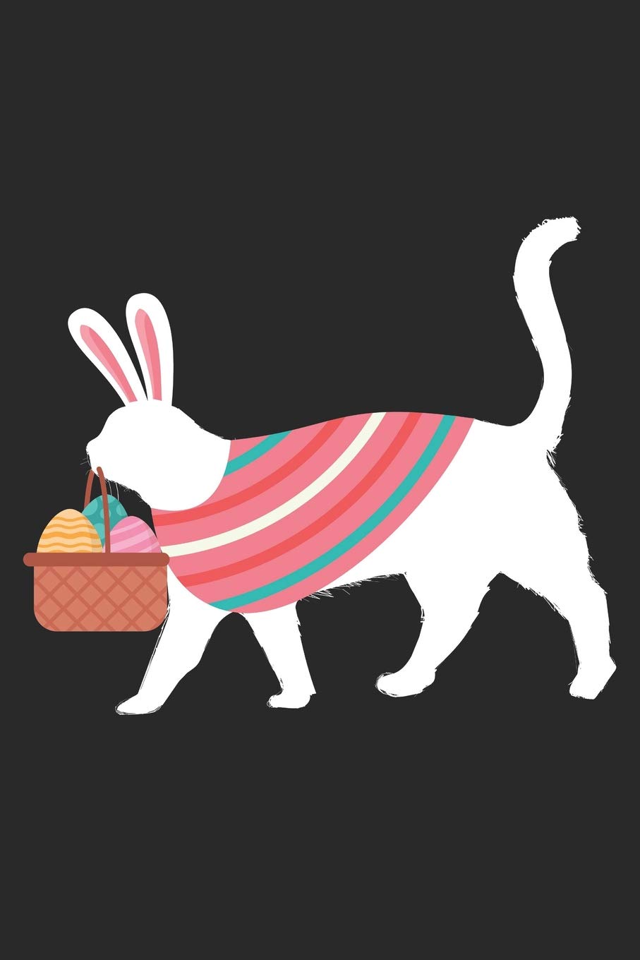 Easter Notebook - Easter Cat Cat Journal - Easter Gift for Animal Lover - Cat Diary: Medium College-Ruled Journey Diary, 110 page, Lined, 6x9 (15.2 x 22.9 cm) Non-fiction