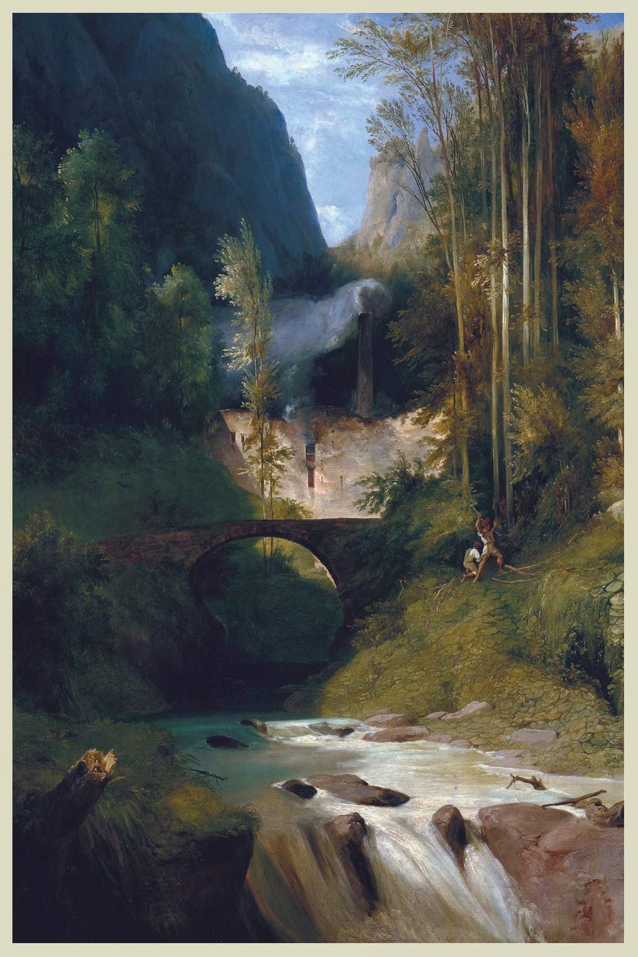 Notizbuch Schlucht bei Amalfi, Carl Blechen: 120 Seiten, Liniert, 15.24 x 22.86 cm (6x9 inch) Soft cover Mathematics