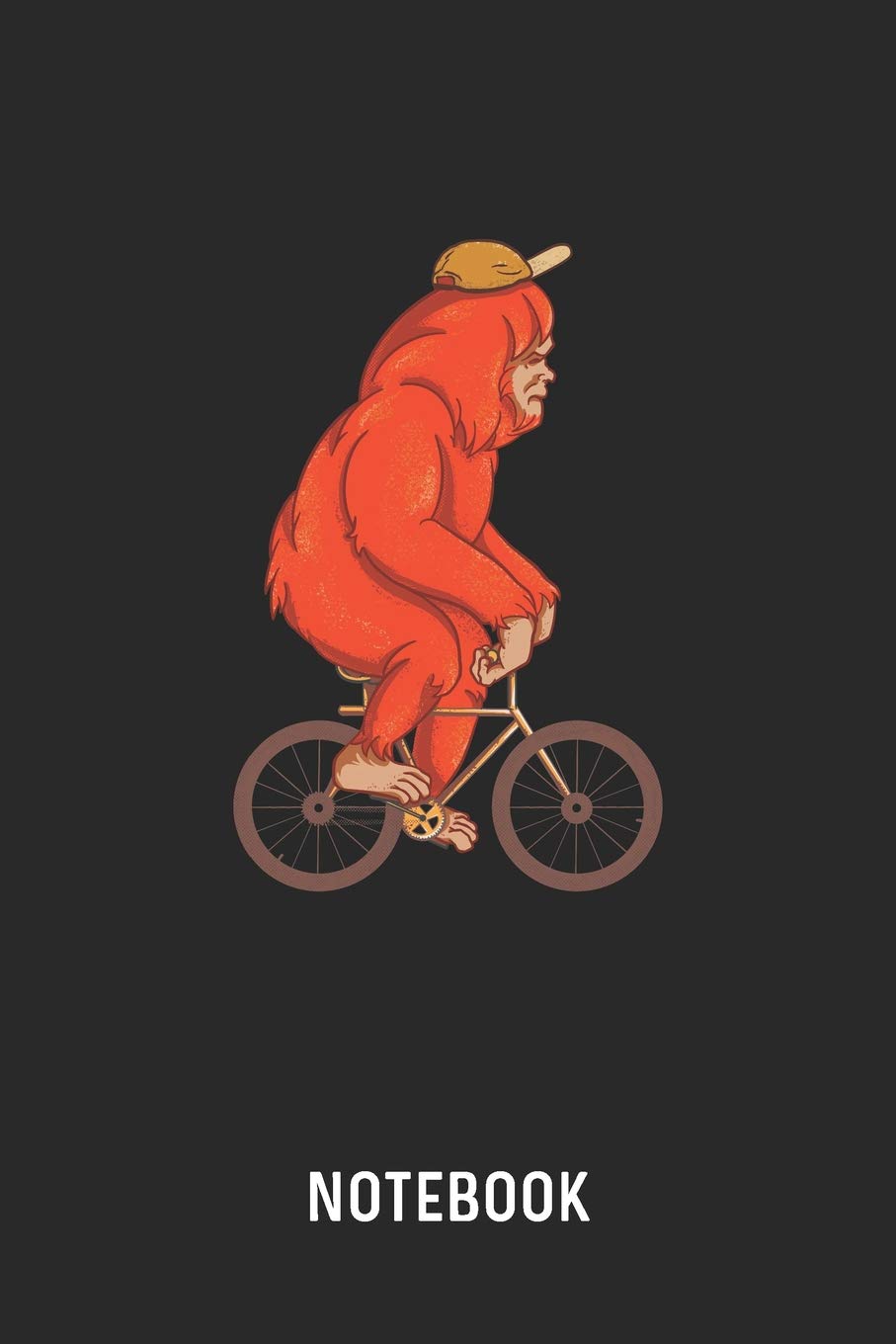 Notebook: Blank & Lined Bigfoot Riding Bicycle Journal (6" x 9") For Every Cyclist Books
