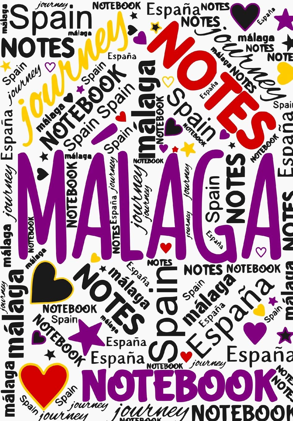 Málaga Notebook: Spain Travel Notes Journal Blank Pages | Spanien Reisetagebuch Notizbuch unliniert book