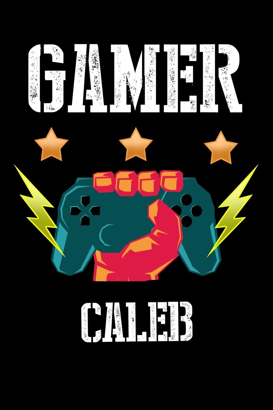 Gamer Caleb: Kariertes Notizbuch mit 5x5 Karomuster für deinen personalisierten Vornamen Books