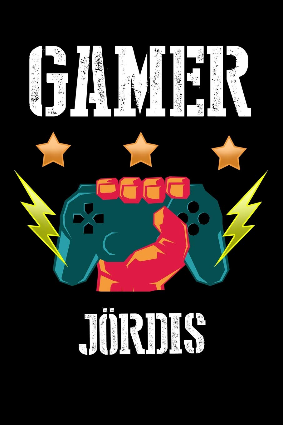Gamer Jördis: Kariertes Notizbuch mit 5x5 Karomuster für deinen personalisierten Vornamen Books