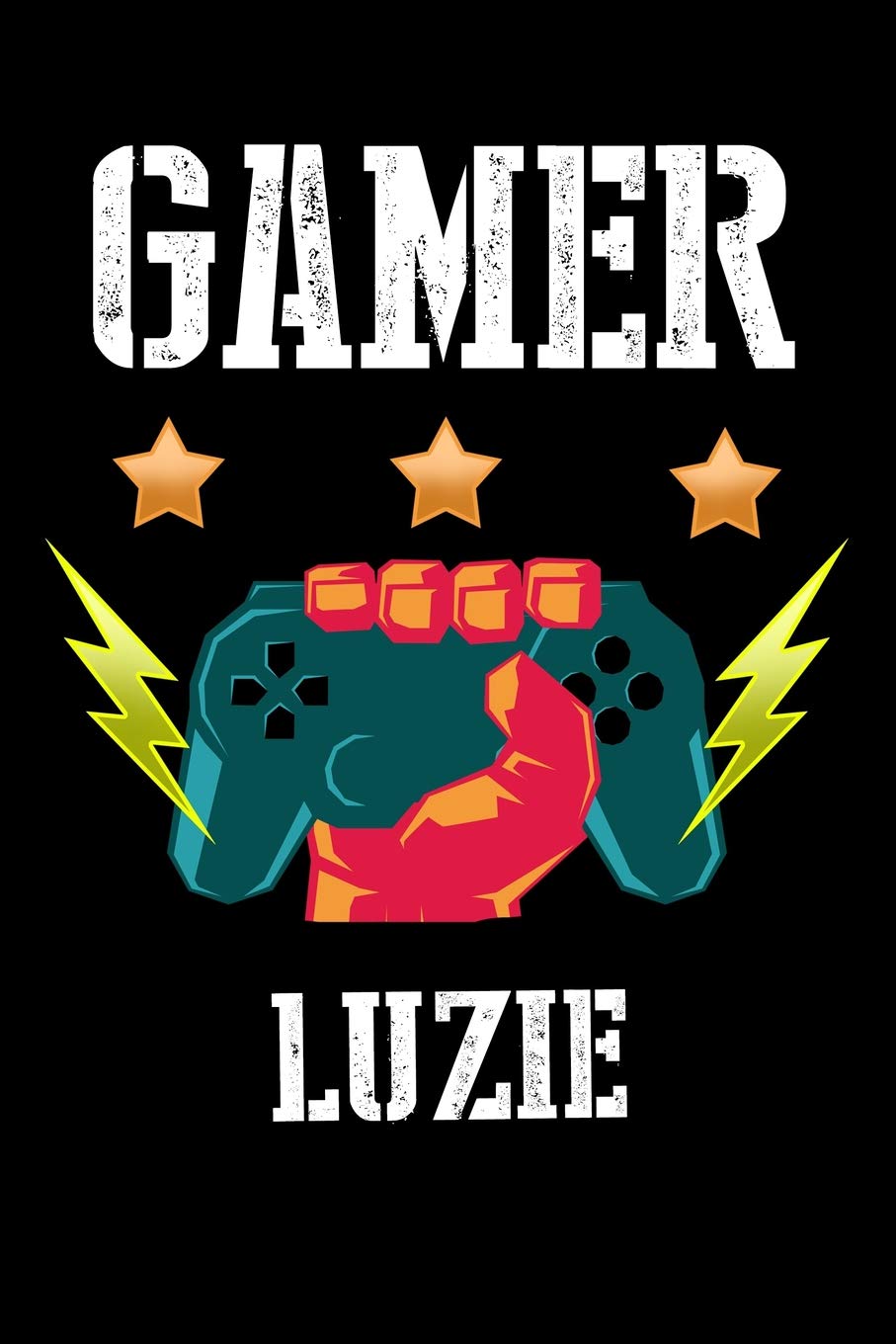 Gamer Luzie: Kariertes Notizbuch mit 5x5 Karomuster für deinen personalisierten Vornamen Books