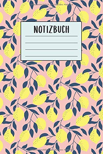 Notizbuch: 6x9 liniert Zitrone Lemon Notizbuch Cooking & Enjoying