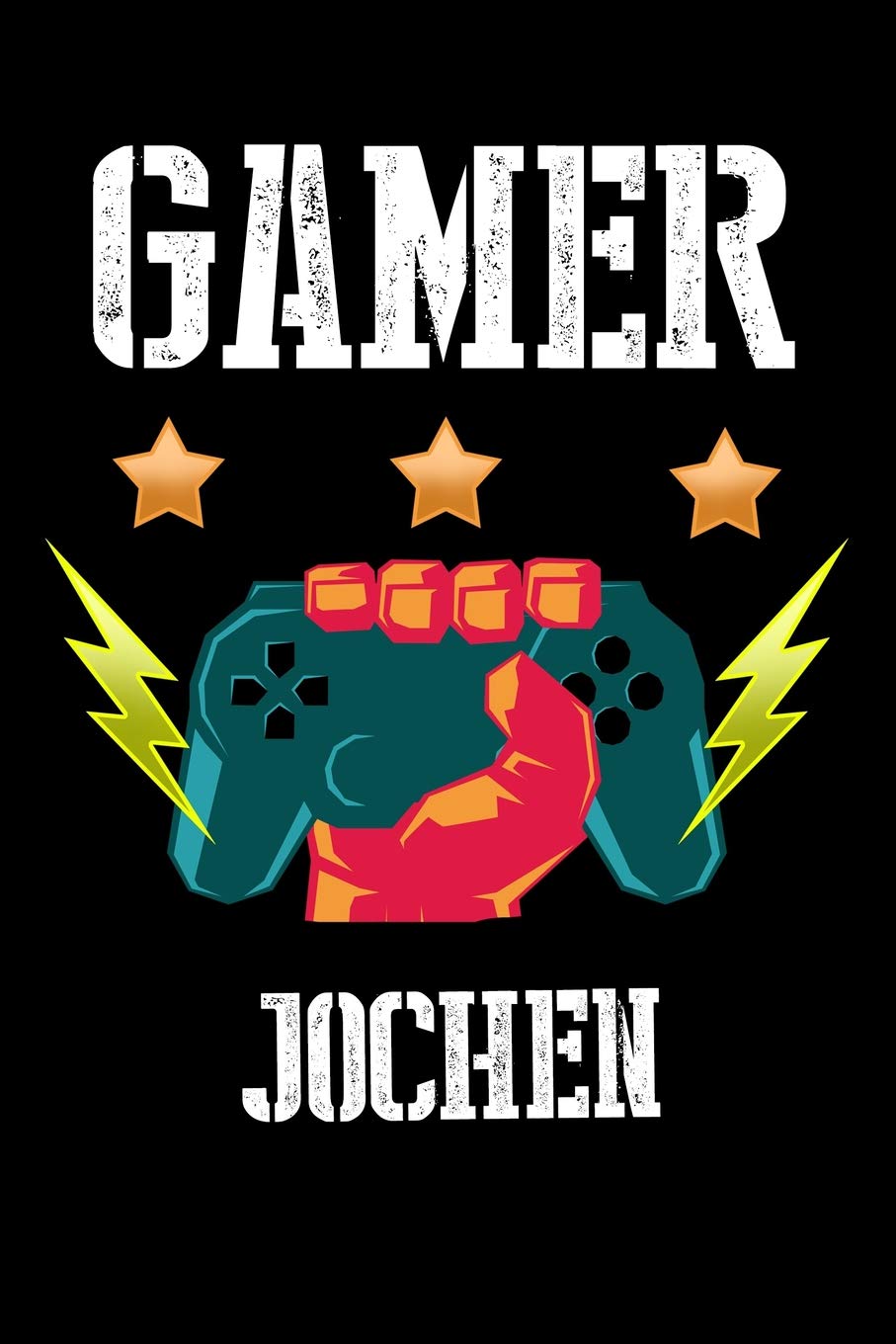 Gamer Jochen: Kariertes Notizbuch mit 5x5 Karomuster für deinen personalisierten Vornamen Books