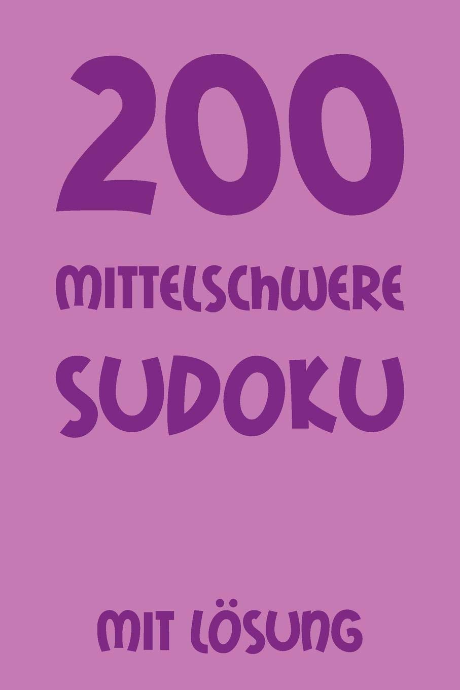 200 mittelschwere Sudoku mit Lösung: Puzzle Rätsel Heft, 2 Rätsel pro Seite, 9x9 Leisure & Fun