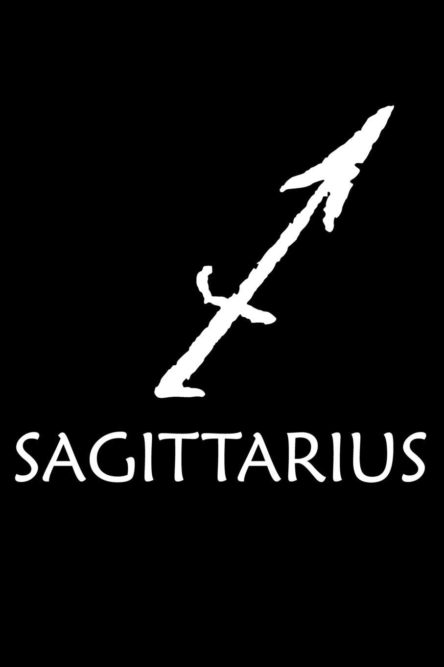 Journal: Sagittarius Symbol Birthday Gift November December Zodiac Sign Black Lined Notebook Writing Diary - 120 Pages 6 x 9 Social Sciences
