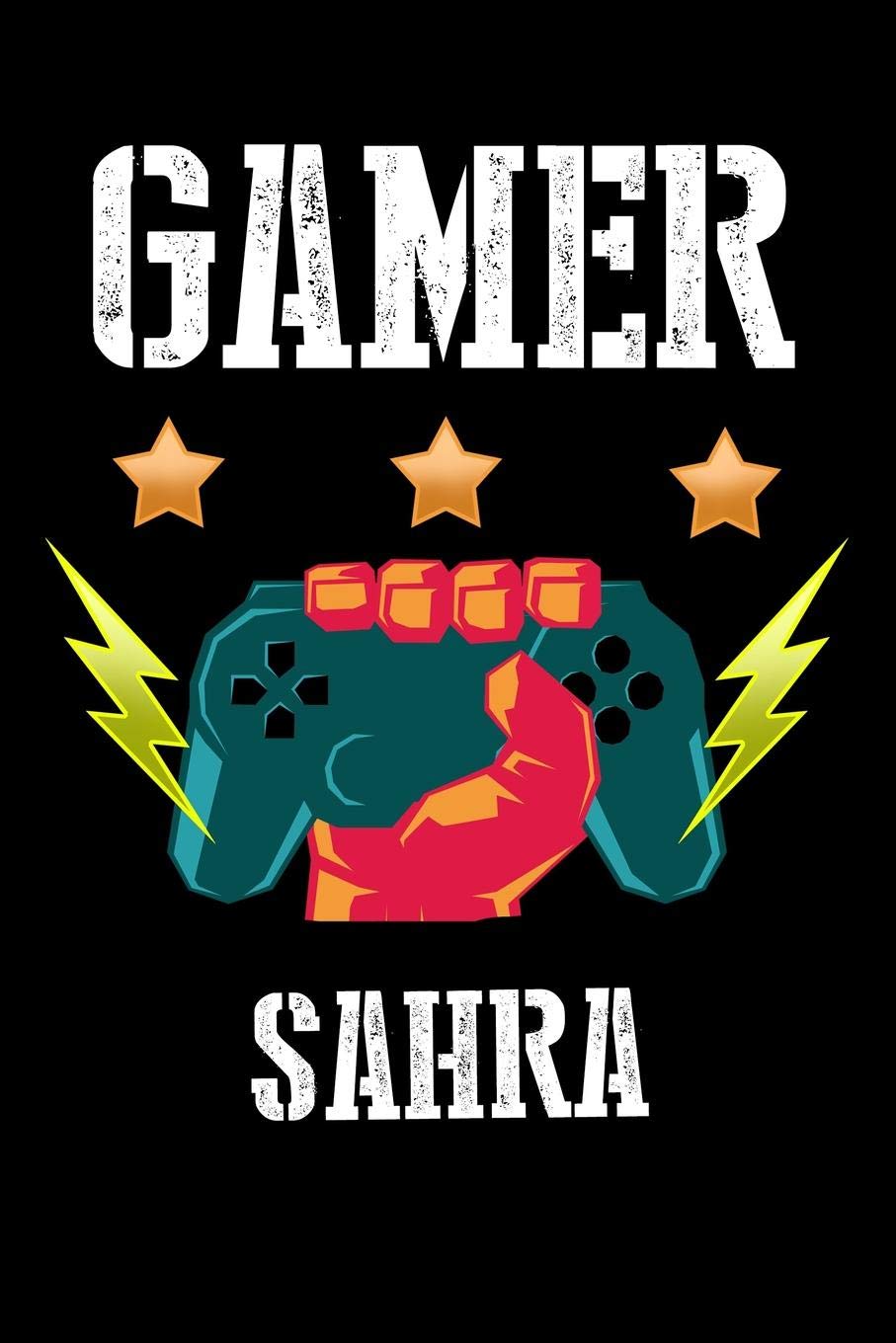 Gamer Sahra: Kariertes Notizbuch mit 5x5 Karomuster für deinen personalisierten Vornamen Books