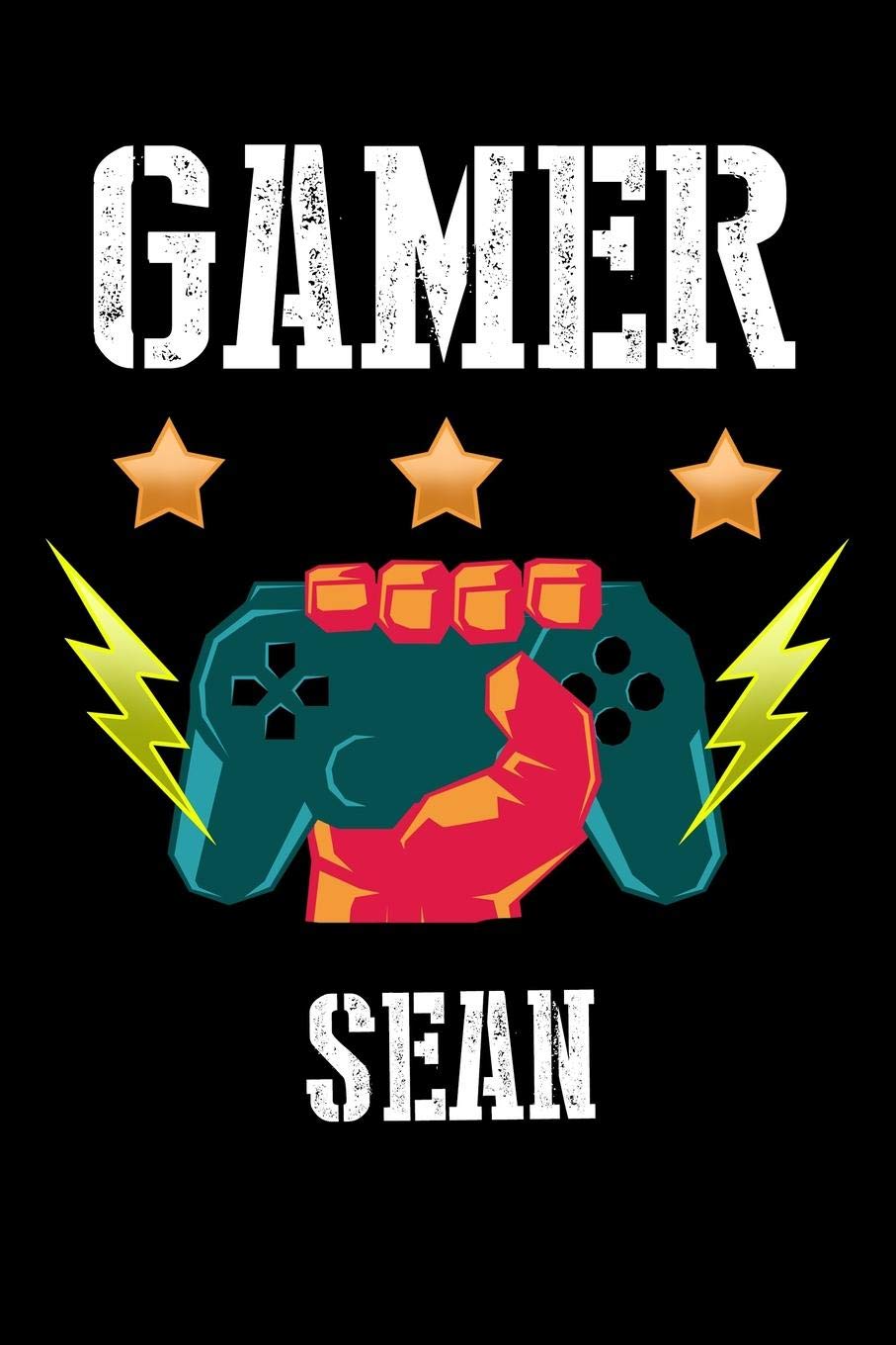 Gamer Sean: Kariertes Notizbuch mit 5x5 Karomuster für deinen personalisierten Vornamen Books