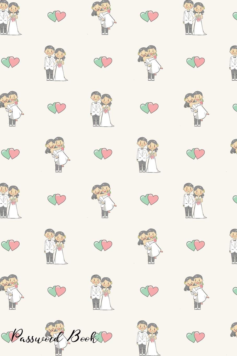 Password Book: Include Alphabetical Index With Wedding Themed Background Couple Cartoon Computer Science